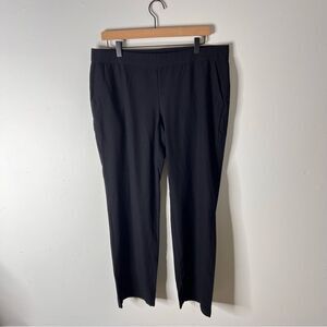 Eileen Fisher Women's Black Straight Leg Pull On Ponte Knit Pants Size L